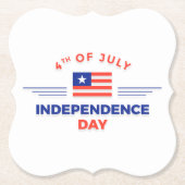 Happy Independence Day Paper Untersetzer (Vorderseite)