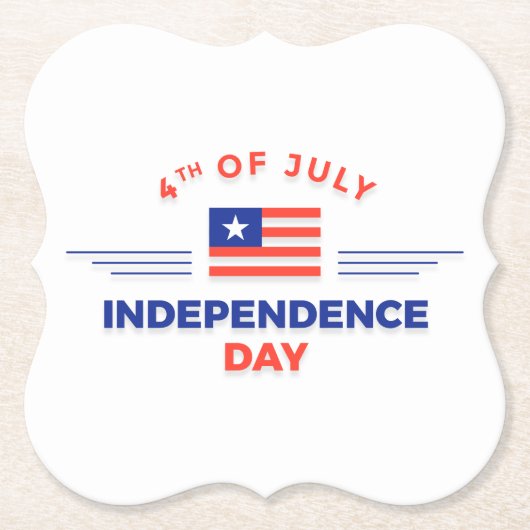 Happy Independence Day Paper Untersetzer (Vorderseite)