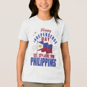 Happy Independence Day Philippines Pinoy Filipino Tri-Blend Shirt (Vorderseite)