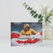 Happy Independence Day Postkarte (Stehend Vorderseite)