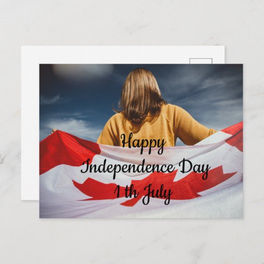  Happy Independence Day  Postkarte (Vorne/Hinten)