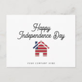 Happy Independence Day Real Anwesen House Postkarte (Vorderseite)