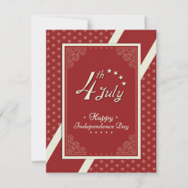 Happy Independence Day Red Feiertagskarte