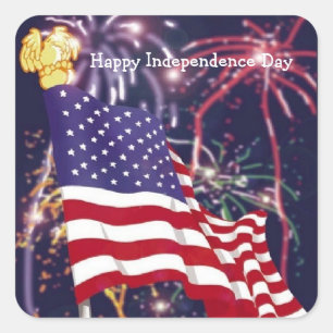 Happy Independence Day - Square Sticker