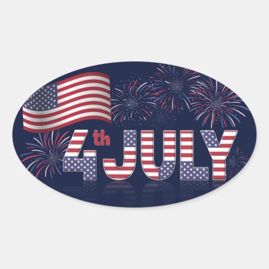 Happy Independence Day Square Sticker (Vorderseite)