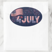 Happy Independence Day Square Sticker (Tasche)