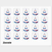 Happy Independence Day Square Sticker (Blatt)