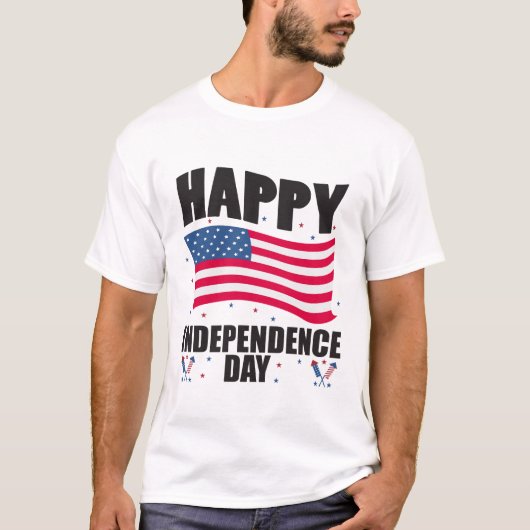 Happy Independence Day T-Shirt (Vorderseite)