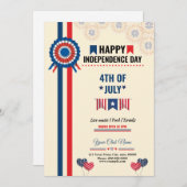Happy Independence Day Template Einladung (Vorne/Hinten)