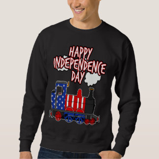 Happy Independence Day Train American Flag USA 4th Sweatshirt