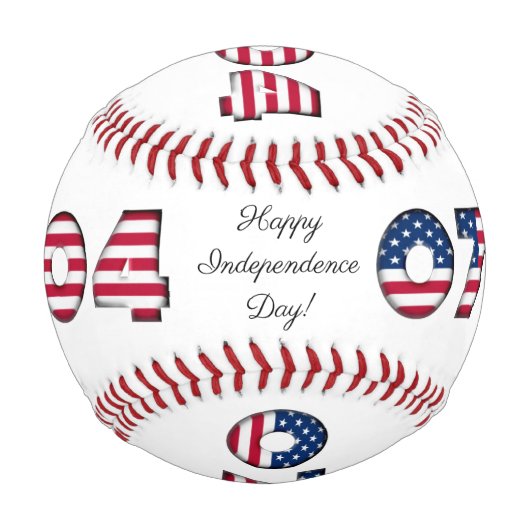Happy Independence Day US Flagge USA Baseball (Vorderseite)