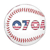 Happy Independence Day US Flagge USA Baseball (Vorderseite Links)