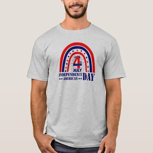 Happy Independence Day USA 4. Juli in den USA T-Shirt (Vorderseite)