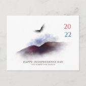 Happy Independence Day Wasserfarbe Adlergebirge Postkarte (Vorderseite)