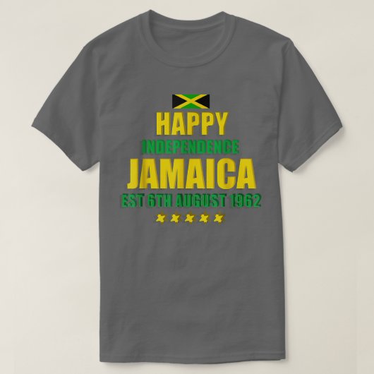 Happy Independence Jamaica, Est 6. August 1962, J T-Shirt (Design vorne)