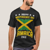 Happy Independence Jamaica Flag Est 6. August T-Shirt (Vorderseite)