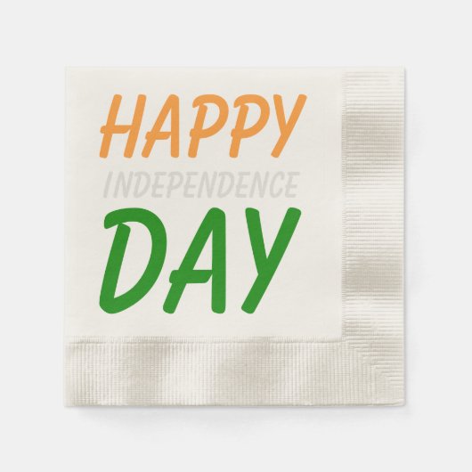 Happy Indian Independence Day India Flag Colors Serviette (Vorderseite)