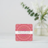 Happy Indian Summer Mandala Quadratische Visitenkarte (Stehend Vorderseite)