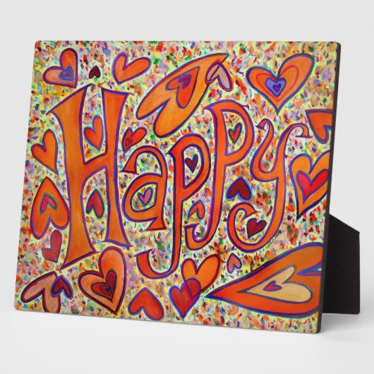 Happy Inspiration Word Malgedicht Plaque Fotoplatte (Seite)