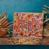 Happy Inspiration Word Malgedicht Plaque Fotoplatte (Seite)