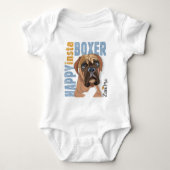 Happy Insta Boxer - Zani Mo Dog Baby Strampler (Vorderseite)