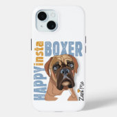Happy Insta Boxer - Zani Mo Dog Case-Mate iPhone Hülle (Rückseite)