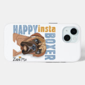 Happy Insta Boxer - Zani Mo Dog Case-Mate iPhone Hülle (Rückseite (Horizontal))
