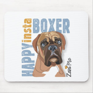 Happy Insta Boxer - Zani Mo Dog Mousepad
