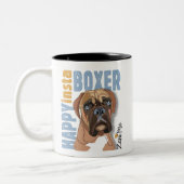 Happy Insta Boxer - Zani Mo Dog Zweifarbige Tasse (Links)