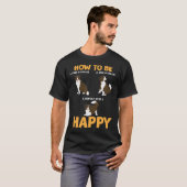 Happy Instruction for Hund Lover Hug Collie T-Shirt (Vorne ganz)