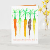 Happy International Carrot Day 4. April Karte (Gelbe Blume)