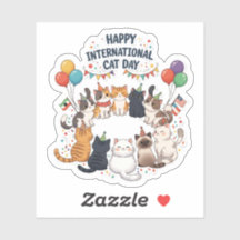 Happy International Cat Day - Niedliche Feier