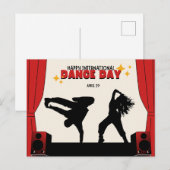 Happy International Dance Day | Welttanztag Postkarte (Vorne/Hinten)