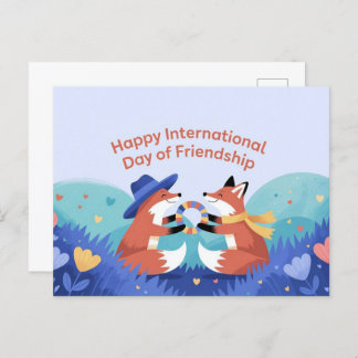 Happy International Day of Friendship Postcard Postkarte