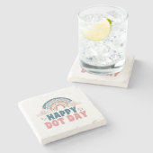 Happy International Dot Day 2022 Polka Dot Day Steinuntersetzer (Seitenansicht)