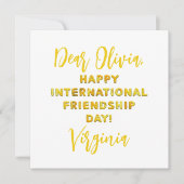 Happy International Friendship Day Mitteilungskarte (Vorderseite)