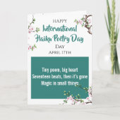 Happy International Haiku Day! April 17th Karte (Vorderseite)