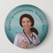 Happy International Nurses Day with Nurse Button (Vorderseite)