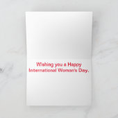 Happy International Woman's Day Karte (Innenseite)