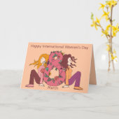 Happy International Women's Day (8 March) Karte (Gelbe Blume)