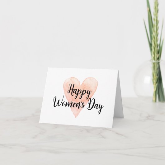 Happy International Women's Day Card mit Herz Dankeskarte (Vorderseite)