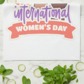 Happy International Women's Day Geschirrtuch (Gefaltet)