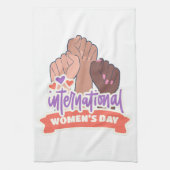 Happy International Women's Day Geschirrtuch (Vertikal)