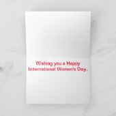 Happy International Women's Day Karte (Innenseite)