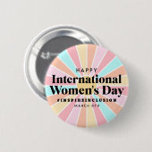 Happy International Women's Day | März 8. Button (Vorne & Hinten)