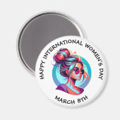 Happy International Women's Day | März 8. Magnet (Vorderseite/Rückseite)