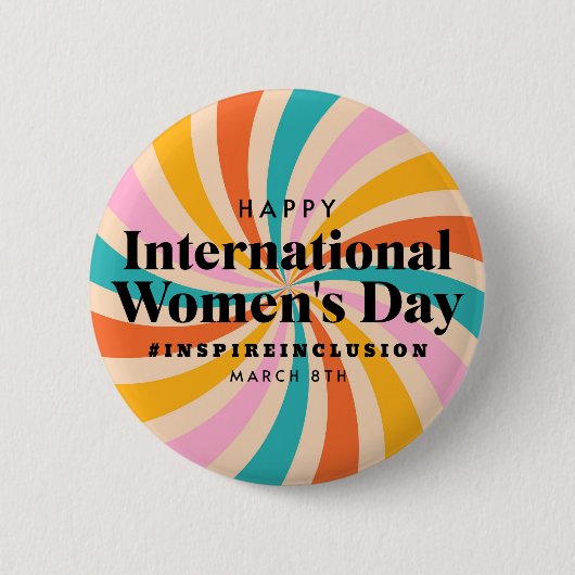 Happy International Women's Day | März 8. Schaltfl Button (Vorderseite)