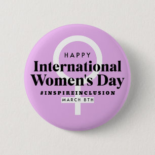 Happy International Women's Day März 8. Schaltfl Button
