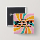 Happy International Women's Day | März 8. Schaltfl Button (Vorne & Hinten)