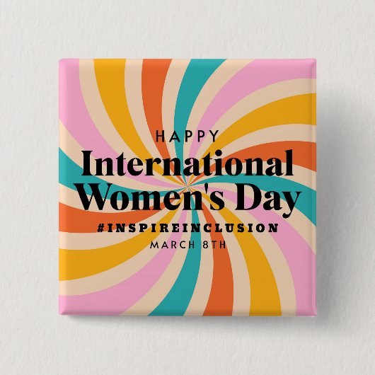 Happy International Women's Day | März 8. Schaltfl Button (Vorderseite)